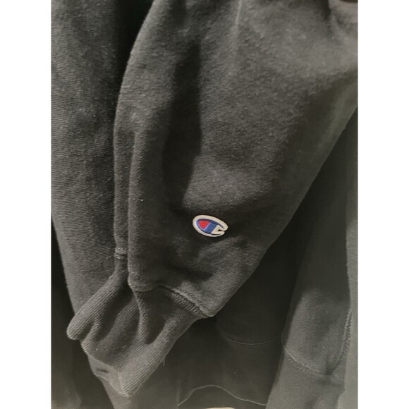 Vintage Champion Reverse Weave Sweatshirt Black Medium Heavyweight - Picture 4 of 6